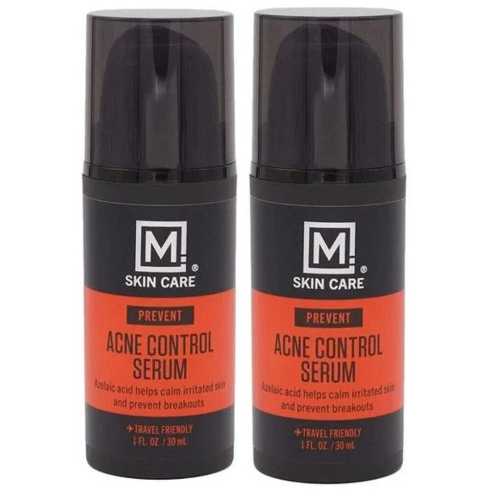 2Pack M. Skin Care Prevent Acne Control Facial Serum for Men w/ Azelaic Acid